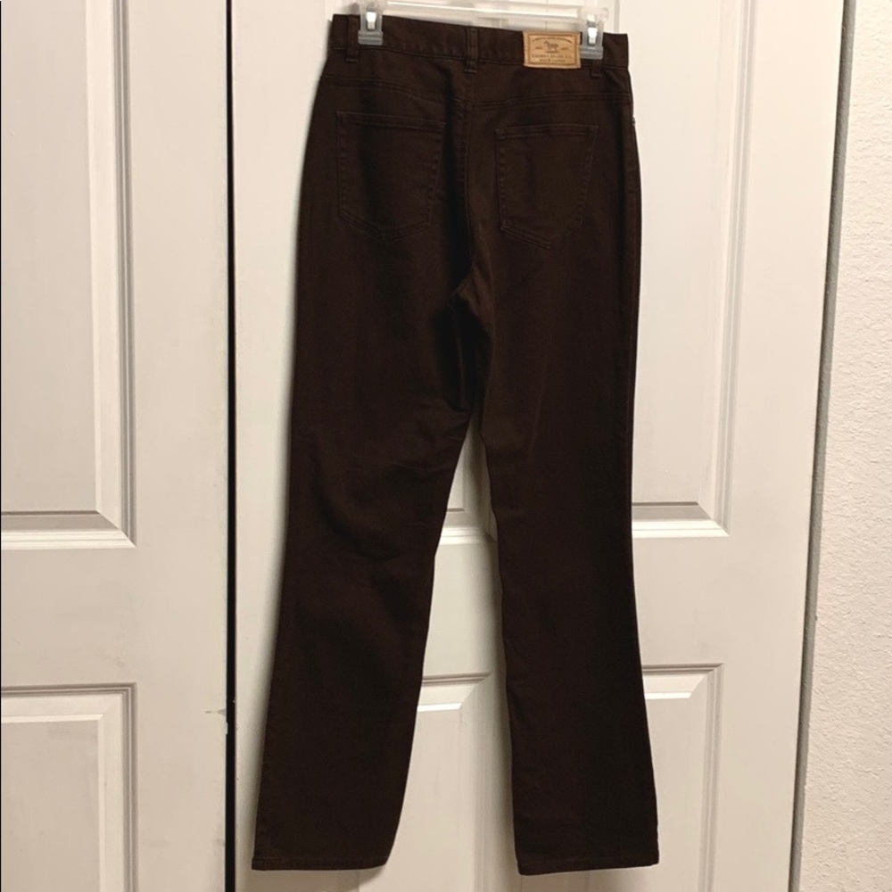 Ralph Lauren Dark Brown Cotton Stretch Mid Rise 5 Pocket Khaki Pants Size 4 - Picture 4 of 7
